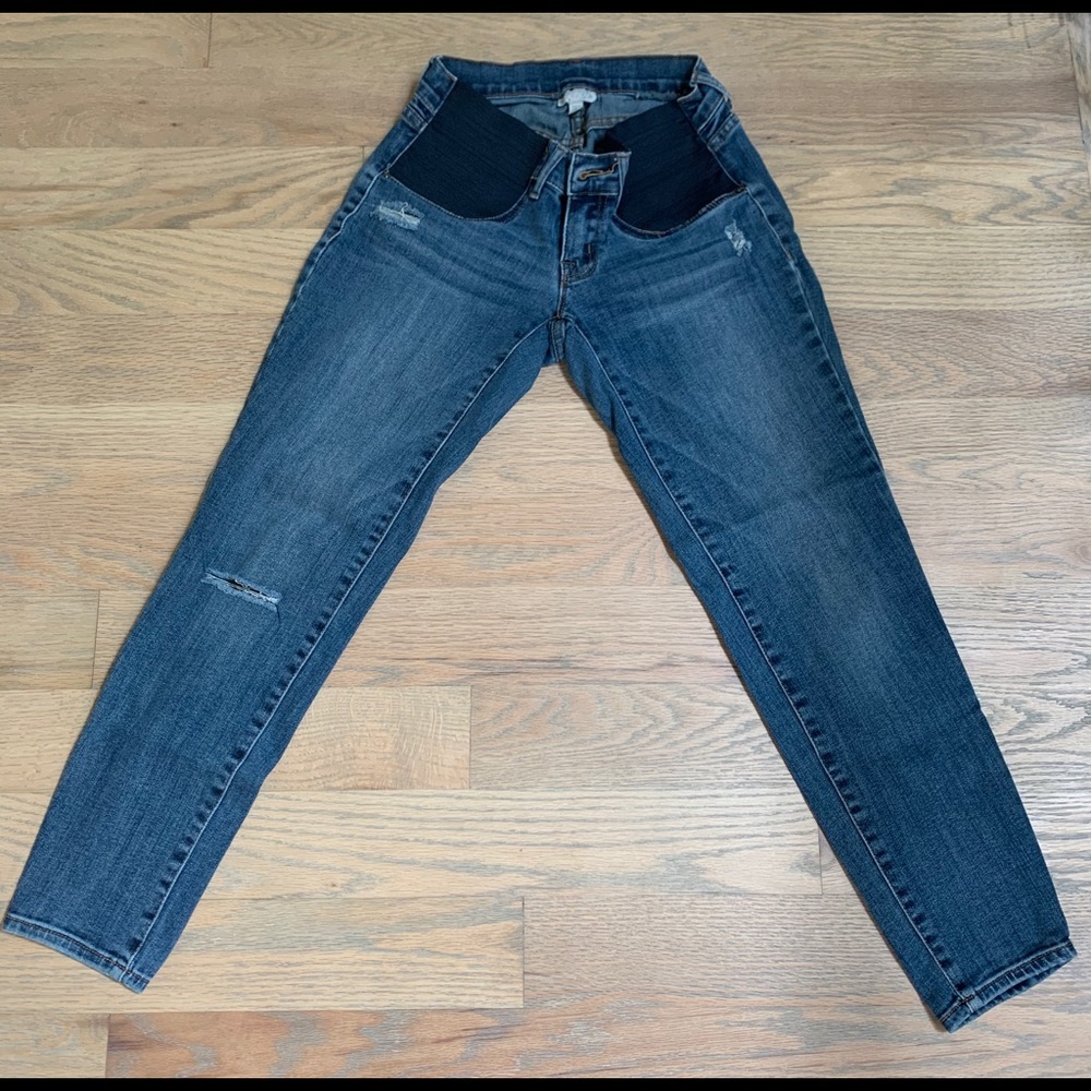 A Pea in the Pod Maternity Jeans, Side Panel, Size XS, Stretchy Everyday Comfort